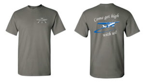 Learn to Fly High Flight Academy school grey shirt
