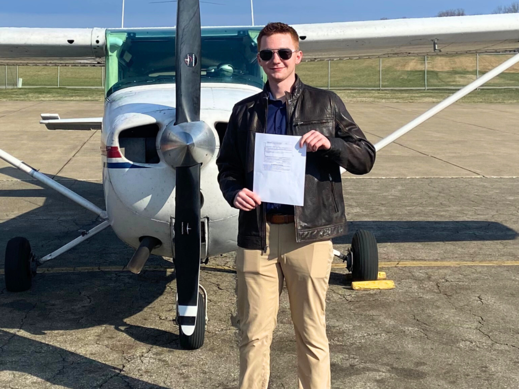 A High Flight Academy student one step closer to his aviation dreams.